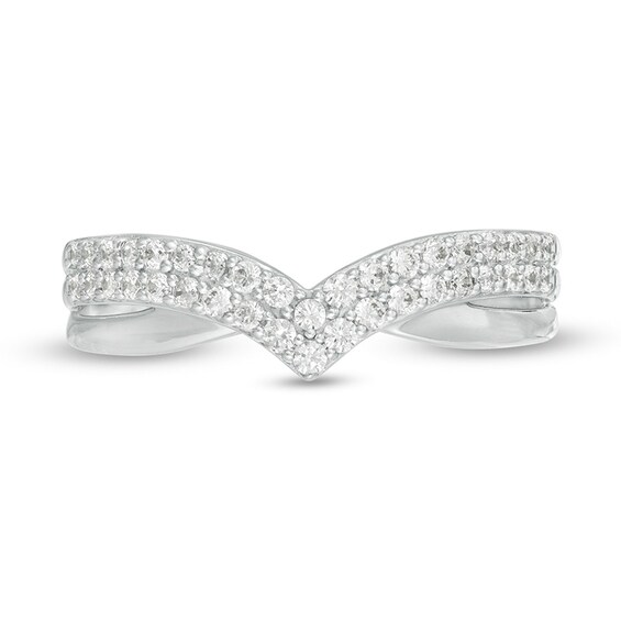 Previously Owned - 1/3 CT. T.w. Diamond Chevron Anniversary Band in 14K White Gold