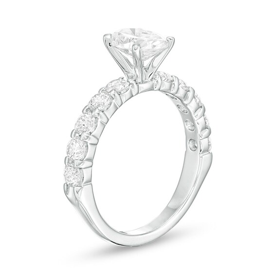 Previously Owned - 2 CT. T.w. Oval Diamond Engagement Ring in 14K White Gold