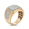 Thumbnail Image 3 of Previously Owned - 2 CT. T.W. Octagonal Composite Diamond Frame Multi-Row Stepped Shank Ring in 10K Gold