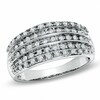 Thumbnail Image 1 of Previously Owned - 1/2 CT. T.W. Diamond Five Row Anniversary Band in 10K White Gold
