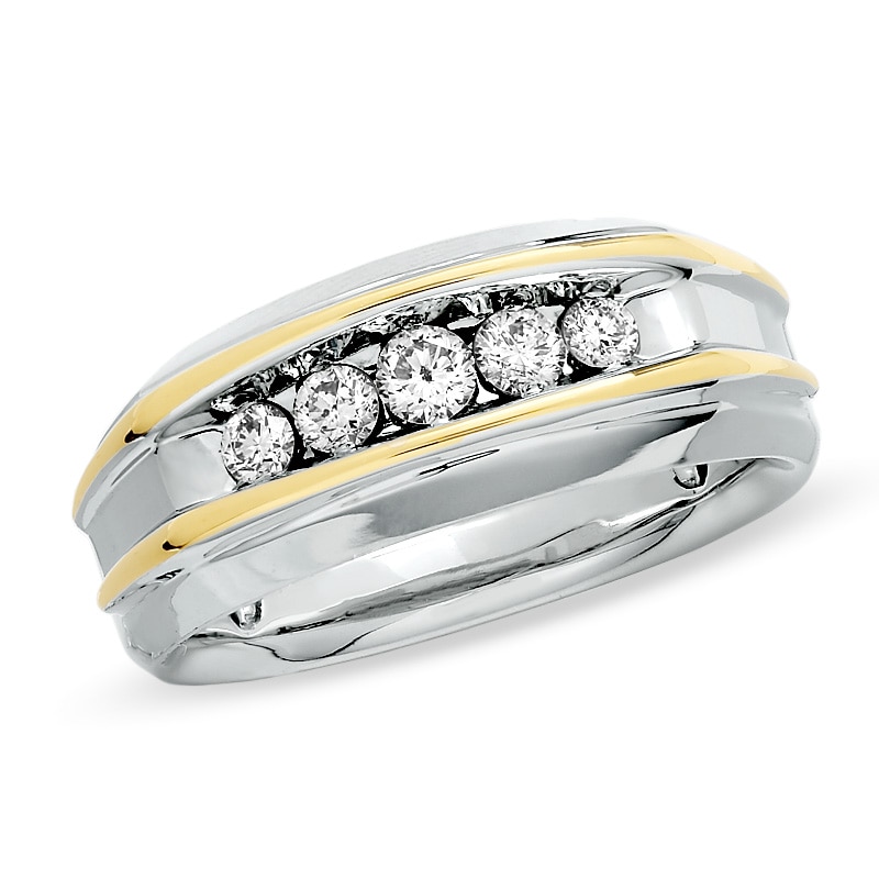 Main Image 1 of Previously Owned - 1/2 CT. T.W. Diamond Artisan Ring in 10K Two-Tone Gold