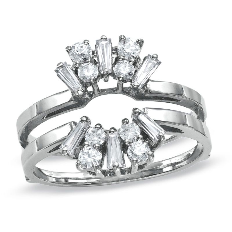 Main Image 1 of Previously Owned - 1/2 CT. T.W. Diamond Solitaire Ring Enhancer in 14K White Gold