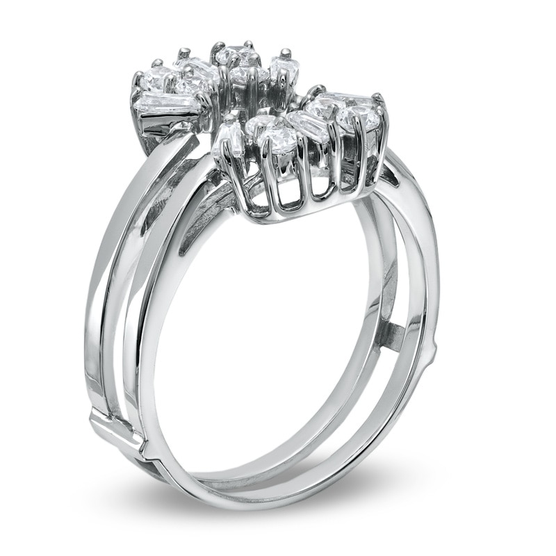 Main Image 2 of Previously Owned - 1/2 CT. T.W. Diamond Solitaire Ring Enhancer in 14K White Gold