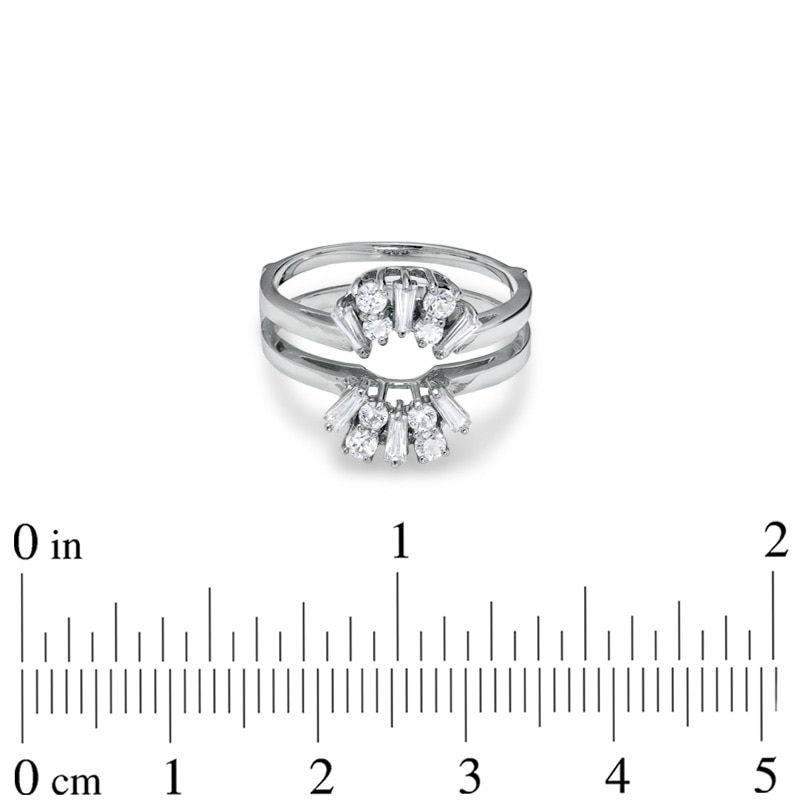 Main Image 3 of Previously Owned - 1/2 CT. T.W. Diamond Solitaire Ring Enhancer in 14K White Gold