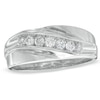 Thumbnail Image 1 of Previously Owned - 1/2 CT. T.W. Diamond Seven Stone Wedding Band in 10K White Gold