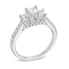 Thumbnail Image 2 of Previously Owned - Celebration Ideal 1-1/5 CT. T.W. Princess-Cut Diamond Three Stone Ring in 14K White Gold (J/I1)