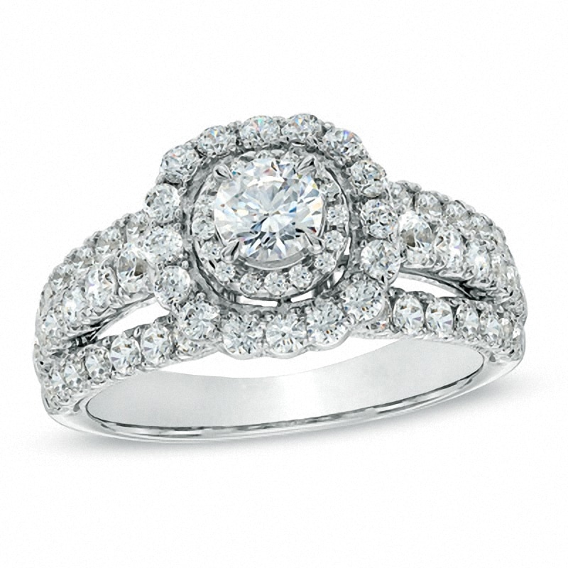 Previously Owned - Celebration Grand® 1-3/4 CT. T.W. Diamond Engagement Ring in 14K White Gold