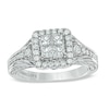 Thumbnail Image 1 of Previously Owned - Vera Wang Love Collection 1 CT. T.W. Quad Princess-Cut Diamond Engagement Ring in 14K White Gold