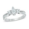Thumbnail Image 1 of Previously Owned - 1 CT. T.W. Marquise Diamond Past Present Future® Engagement Ring in 14K White Gold