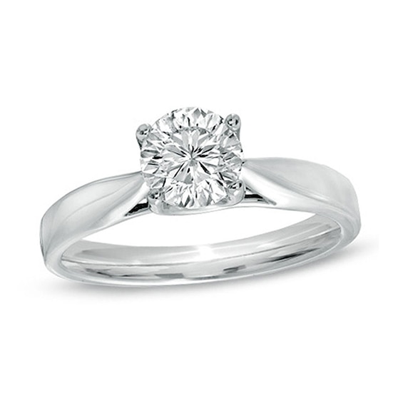 Previously Owned - Celebration Ideal 1 CT. Diamond Solitaire Engagement Ring in 14K White Gold (I/I1)