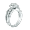 Thumbnail Image 2 of Previously Owned - 3/4 CT. T.W. Composite Diamond Pear-Shaped Frame Split Shank Bridal Set in 14K White Gold