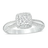 Thumbnail Image 1 of Previously Owned - Vera Wang Love Collection 1-1/6 CT. T.W. Princess-Cut Diamond Frame Engagement Ring in 14K White Gold