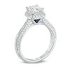Thumbnail Image 2 of Previously Owned - Vera Wang Love Collection 1-1/6 CT. T.W. Princess-Cut Diamond Frame Engagement Ring in 14K White Gold