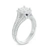 Thumbnail Image 2 of Previously Owned - Vera Wang Love Collection 1-1/2 CT. T.W. Princess-Cut Diamond Frame Engagement Ring in 14K White Gold