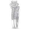 Thumbnail Image 2 of Previously Owned - 1/3 CT. T.W. Quad Princess-Cut Diamond Frame Collar Vintage-Style Bridal Set in 10K White Gold