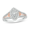 Thumbnail Image 1 of Previously Owned - 1/2 CT. T.W. Diamond Double Marquise Frame Vintage-Style Engagement Ring in 10K Two-Tone Gold