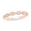 Thumbnail Image 1 of Previously Owned - 1/8 CT. T.W. Diamond Teardrop Vintage-Style Stackable Band in 10K Rose Gold