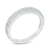 Thumbnail Image 2 of Previously Owned - 1/3 CT. T.W. Diamond Double Row Band in 14K White Gold