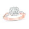 Thumbnail Image 1 of Previously Owned - 7/8 CT. T.W. Princess-Cut Diamond Frame Twist Shank Engagement Ring in 10K Rose Gold