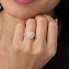 Thumbnail Image 3 of Previously Owned - 7/8 CT. T.W. Multi-Diamond Cushion Frame Art Deco Three Piece Bridal Set in 14K Two-Tone Gold