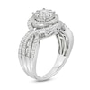 Thumbnail Image 2 of Previously Owned - 1 CT. T.W. Diamond Double Frame Multi-Row Engagement Ring in 10K White Gold