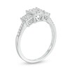 Thumbnail Image 2 of Previously Owned - 1/2 CT. T.W Composite Diamond Square Frame Three Stone Ring in 10K White Gold