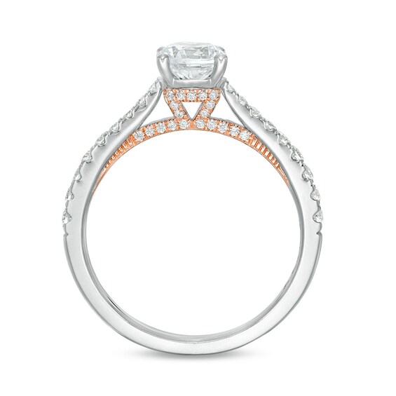 Previously Owned - Zales Private Collection 1 CT. T.w. Colourless Diamond Engagement Ring in 14K Two-Tone Gold (F/I1)