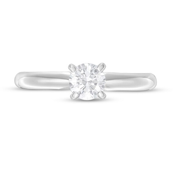 Previously Owned - 1/2 CT. T.w. Diamond Solitaire Engagement Ring in 14K White Gold (I/I2)