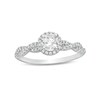 Thumbnail Image 1 of Previously Owned - 3/4 CT. T.W. Diamond Frame Twist Shank Engagement Ring in 14K White Gold