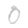 Thumbnail Image 3 of Previously Owned - 3/4 CT. T.W. Diamond Frame Twist Shank Engagement Ring in 14K White Gold