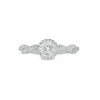 Thumbnail Image 4 of Previously Owned - 3/4 CT. T.W. Diamond Frame Twist Shank Engagement Ring in 14K White Gold