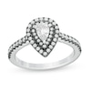 Thumbnail Image 1 of Previously Owned - Vera Wang Love Collection 3/4 CT. T.W. Pear-Shaped Diamond Frame Engagement Ring in 14K White Gold
