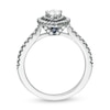 Thumbnail Image 3 of Previously Owned - Vera Wang Love Collection 3/4 CT. T.W. Pear-Shaped Diamond Frame Engagement Ring in 14K White Gold