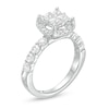 Thumbnail Image 3 of Previously Owned - 1-5/8 CT. T.W. Princess-Cut Quad Diamond Frame Engagement Ring in 14K White Gold