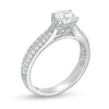 Thumbnail Image 3 of Previously Owned - 1 CT. T.W. Diamond Double Row Vintage-Style Engagement Ring in 14K White Gold