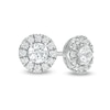 Thumbnail Image 1 of Previously Owned - 1/2 CT. T.W. Diamond Frame Stud Earrings in 14K White Gold (I/I2)