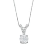 Thumbnail Image 1 of Previously Owned - 1 CT. T.W. Diamond "V" Drop Pendant in 14K White Gold (J/I3) - 18.25"