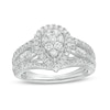 Thumbnail Image 1 of Previously Owned - 1/2 CT. T.W. Composite Pear Diamond Frame Multi-Row Engagement Ring in 10K White Gold