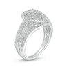 Thumbnail Image 3 of Previously Owned - 1/2 CT. T.W. Composite Pear Diamond Frame Multi-Row Engagement Ring in 10K White Gold
