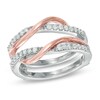 Thumbnail Image 1 of Previously Owned - 3/8 CT. T.W. Diamond Overlay Solitaire Enhancer in 14K Two-Tone Gold