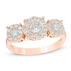 Thumbnail Image 1 of Previously Owned - 1 CT. T.W. Composite Diamond Three Stone Engagement Ring in 10K Rose Gold