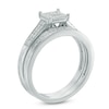 Thumbnail Image 2 of Previously Owned - 1/4 CT. T.W. Square Composite Diamond Bridal Set in 10K White Gold