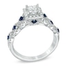 Thumbnail Image 2 of Previously Owned - Vera Wang Love Collection 1 CT. T.W. Diamond and Blue Sapphire Engagement Ring in 14K White Gold