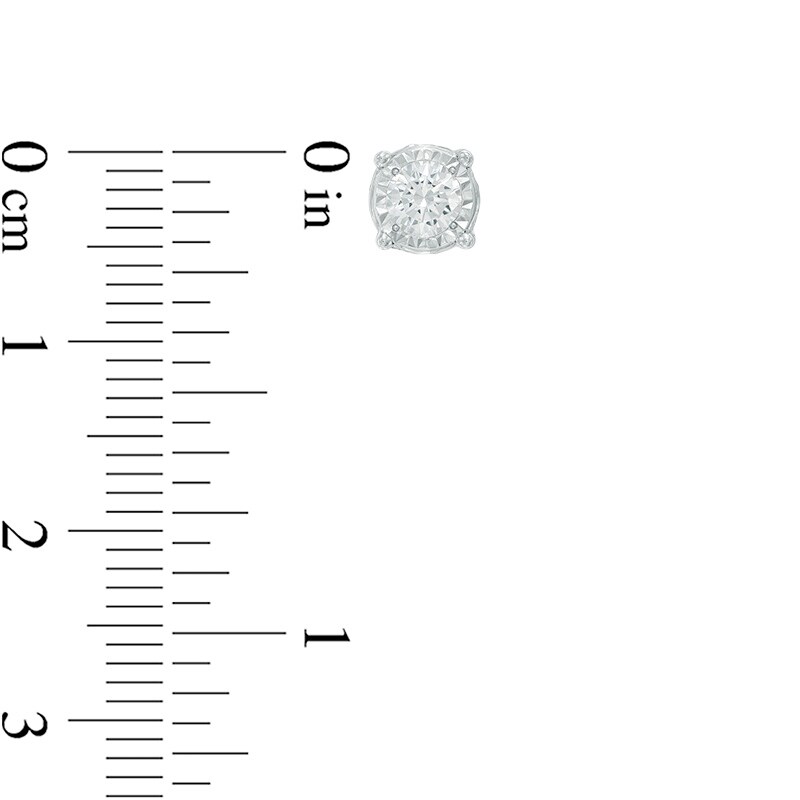 Main Image 2 of Previously Owned - 1 CT. T.W. Diamond Stud Earrings in 10K White Gold