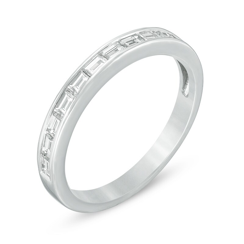 Main Image 2 of Previously Owned - 1/2 CT. T.W. Baguette Diamond Wedding Band in 14K White Gold