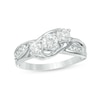 Thumbnail Image 1 of Previously Owned - 1 CT. T.W. Diamond Three Stone Slant Engagement Ring in 14K White Gold