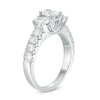 Thumbnail Image 2 of Previously Owned - 2 CT. T.W. Oval Diamond Past Present Future® Engagement Ring in 14K White Gold (I/I1)