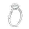 Thumbnail Image 3 of Previously Owned - Love's Destiny by Peoples 1 CT. T.W. Oval Diamond Frame Engagement Ring in 14K White Gold (I/SI2)