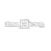 Thumbnail Image 4 of Previously Owned - 1/2 CT. T.W. Princess-Cut Diamond Twist Shank Vintage-Style Engagement Ring in 14K White Gold