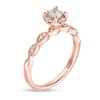 Thumbnail Image 3 of Previously Owned - 1/2 CT. T.W. Diamond Frame Scallop-Edge Vintage-Style Engagement Ring in 14K Rose Gold